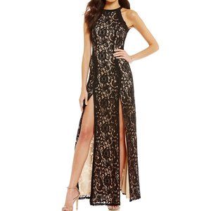 Xtraordinary Black/Nude Lace Dress